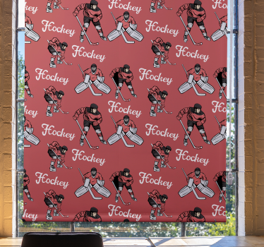 Hockey Players Print roller blind sports - TenStickers