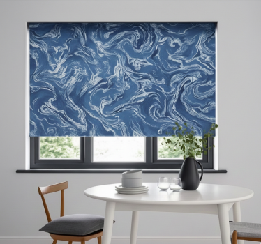 Indigo Marble Abstract teenage roller blind - TenStickers