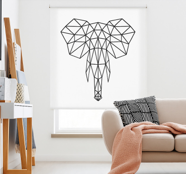 Modern geometric elephant teenage roller blind - TenStickers