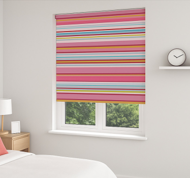 Multicolor Stripe Pattern teenage roller blind - TenStickers