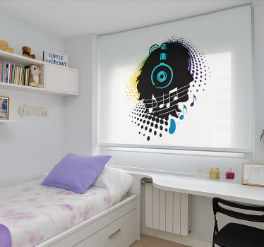 Music Head  teenage roller blind - TenStickers