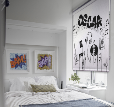 Music personalized Personalized blind - TenStickers
