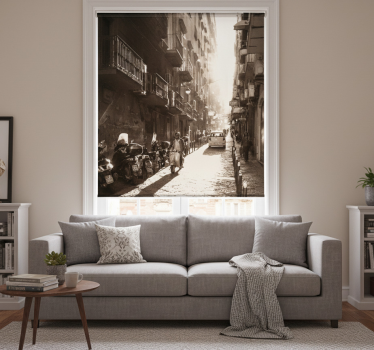 Naples vintage roller blind for living room - TenStickers