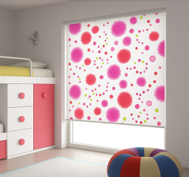 Pink Pop Pattern teenage roller blind - TenStickers