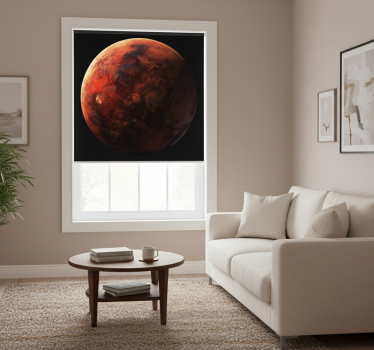 Red marth roller blind for living room - TenStickers