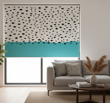 Roller blind for living room abstract blue art - TenStickers
