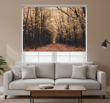 Roller blind for living room autumn forest nature - TenStickers
