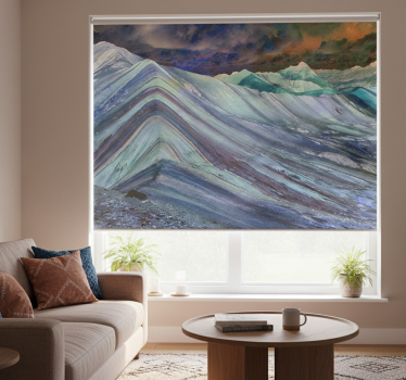 Roller blind for living room colourful sand vinicunca - TenStickers