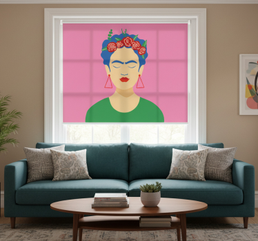 Roller blind for living room frida kahlo pop art - TenStickers