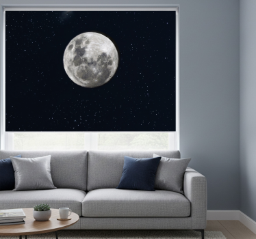 Roller blind for living room grey moon in space - TenStickers