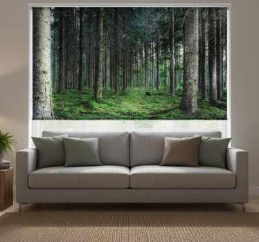 Roller blind for living room in humid tropical forest - TenStickers