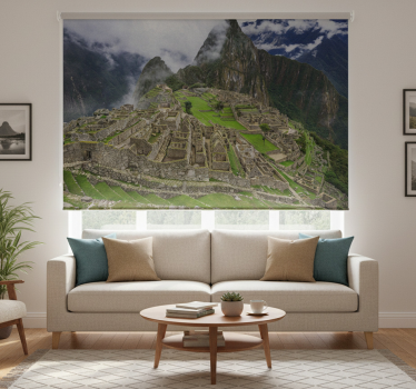 Roller blind for living room machu picchu design - TenStickers