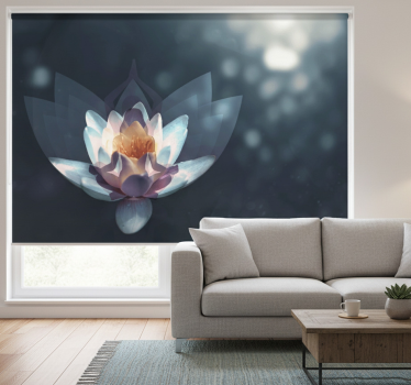 Roller blind for living room meditation backdrop - TenStickers