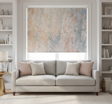 Roller blind for living room original blush marble - TenStickers