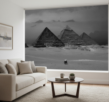 Roller blind for living room pyramids of egypt - TenStickers