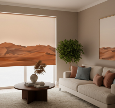 Roller blind for living room sand dunes design - TenStickers