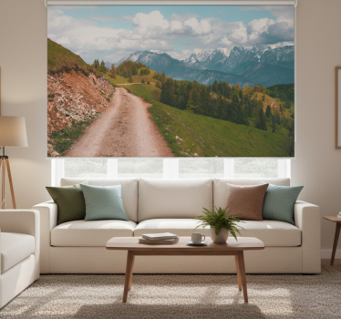 Roller blind for living room walking in a forest - TenStickers