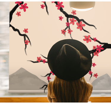 Sakura Branches teenage roller blind - TenStickers