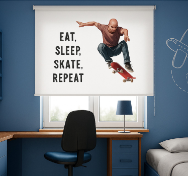 Skateboard Print teenage roller blind - TenStickers