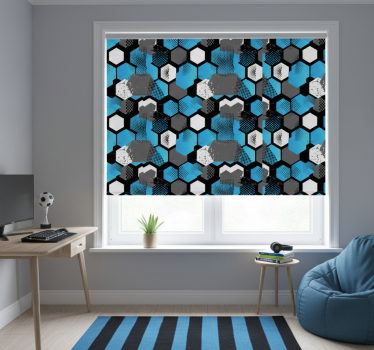 Teenage roller blind abstract gradient football design - TenStickers