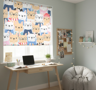 Teenage roller blind cute puppies design - TenStickers