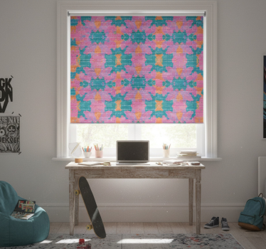 Teenage roller blind graffiti spray brick wall - TenStickers