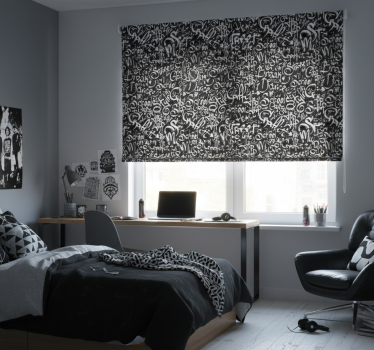 Teenage roller blind graffiti tags design - TenStickers