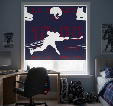 Teenage roller blind hockey player design - TenStickers