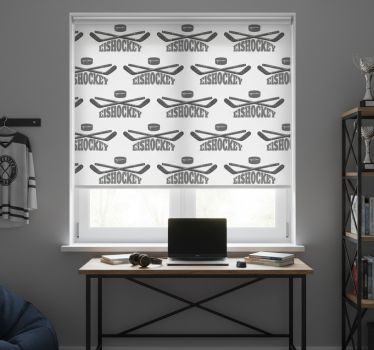Teenage roller blind ice hockey design - TenStickers