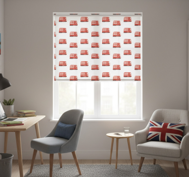Teenage roller blind london bus design - TenStickers