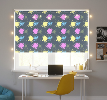 Teenage roller blind multicolored wall design - TenStickers