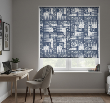 Teenage roller blind musical piano design - TenStickers