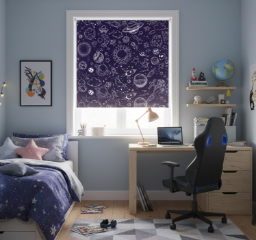 Teenage roller blind planet doodle - TenStickers