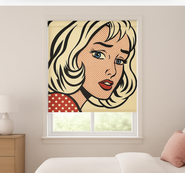 Teenage roller blind pop art girl design - TenStickers
