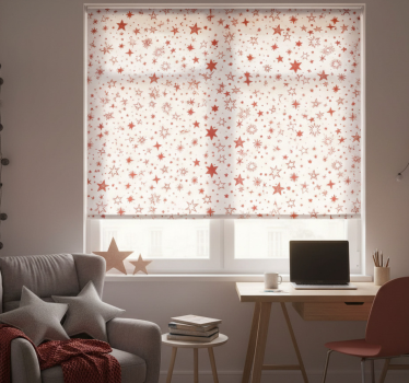 Teenage roller blind red watercolor star - TenStickers