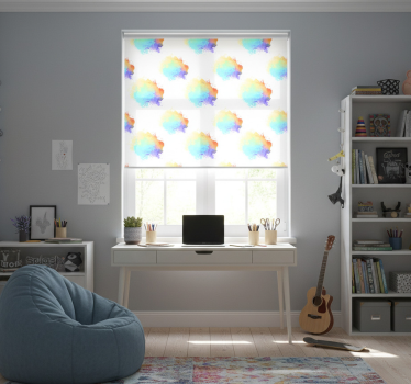 Teenage roller blind splash colors celebration - TenStickers