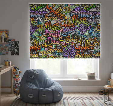 Teenage roller blind urban street art design - TenStickers