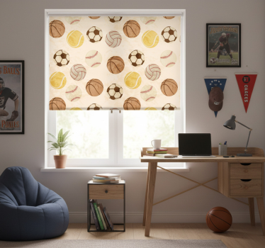 Teenage roller blind vintage balls pattern - TenStickers