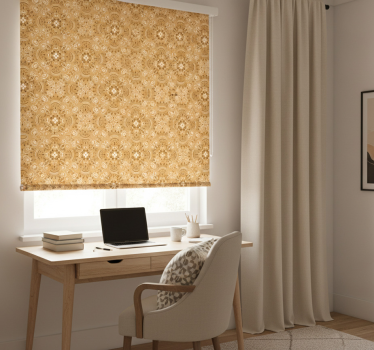 Teenage roller blind vintage beige ornamental design - TenStickers