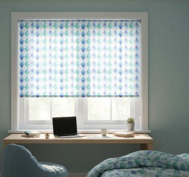 Teenage roller blind watercolour harlequin design - TenStickers