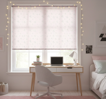 Teenage roller blind white stars pink background - TenStickers