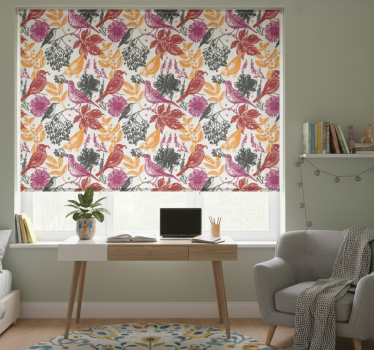 Teenage roller blind wild garden flower design - TenStickers