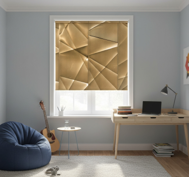 Teenage roller blind with 3d golden polygon design - TenStickers