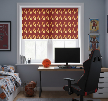 Teenage roller blind with basketball game pattern - TenStickers