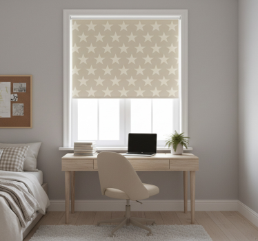 Teenage roller blind with beige stars pattern - TenStickers