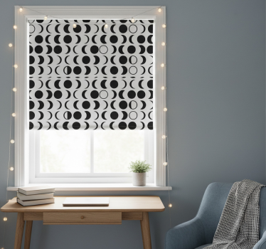 Teenage roller blind with minimalistic moon design - TenStickers