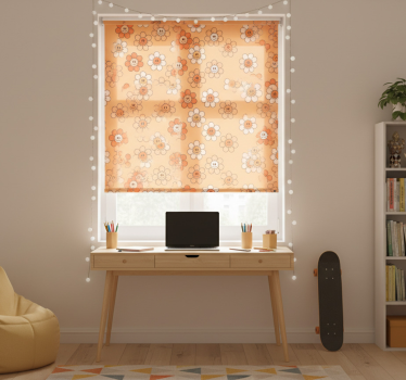 Teenage roller blind with orange smiley faces - TenStickers