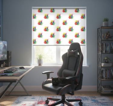 Teenage roller blind with white trooper heads pattern - TenStickers