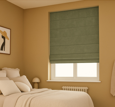 Textured Green Roman teenage roller blind - TenStickers
