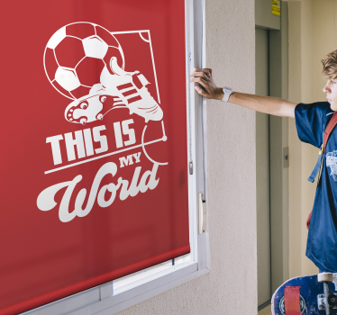 This is my world Football blind - TenStickers